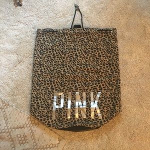 VS Pink Laundry Drawstring Bag